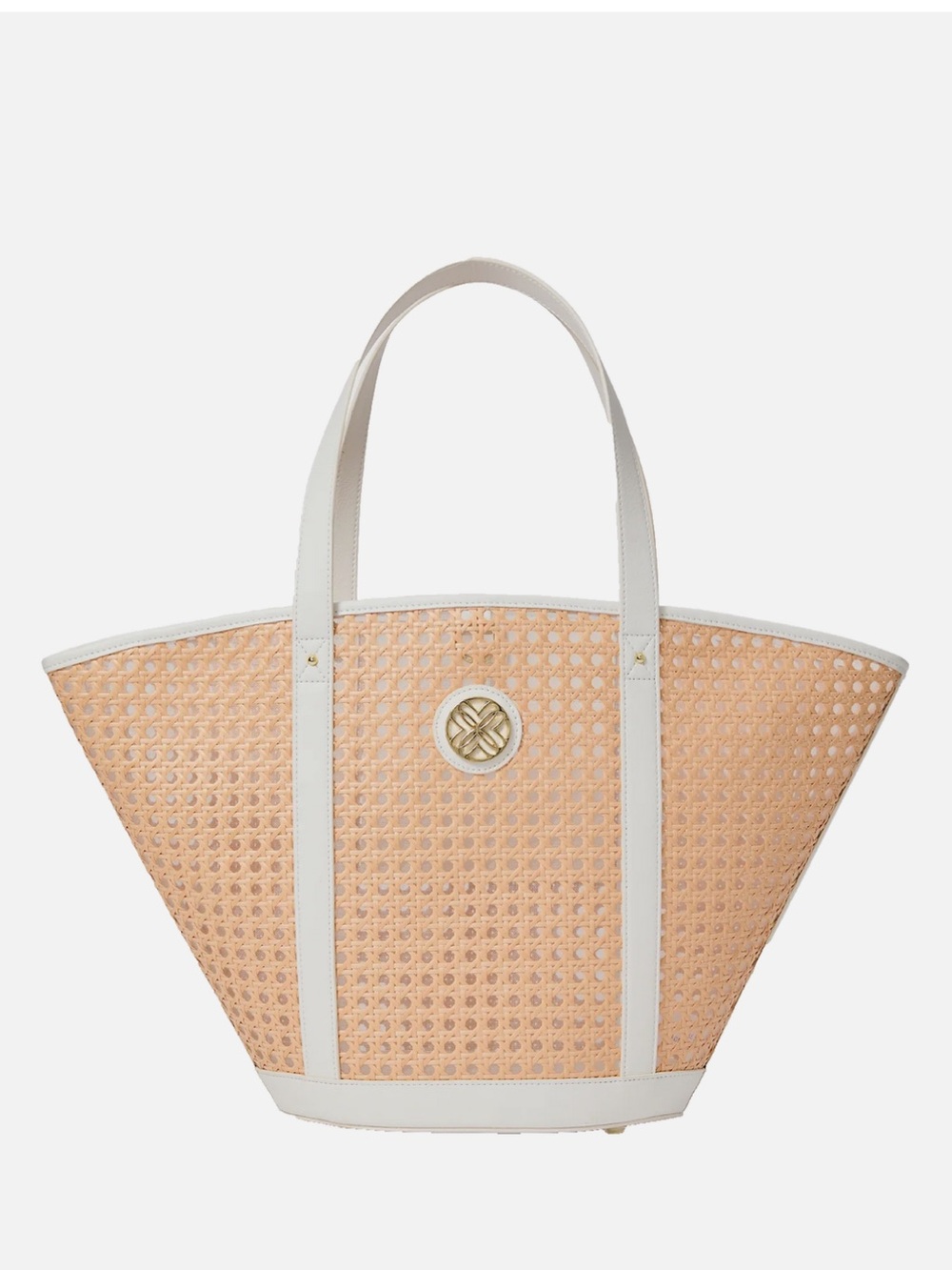 Lilly Pulitzer Wintour Cane Tote in Sand Bar X Resort White - Picture 3 of 13